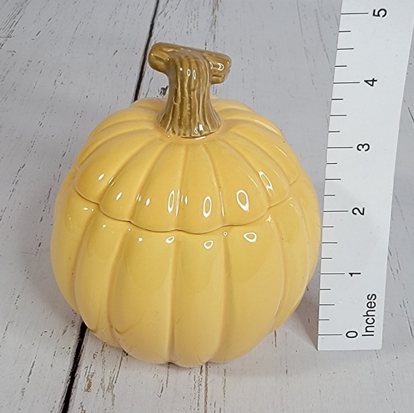 Hallmark Vintage Fall Halloween Harvest Ceramic Pumpkin Suger Dish Stash Spot - Picture 11 of 12
